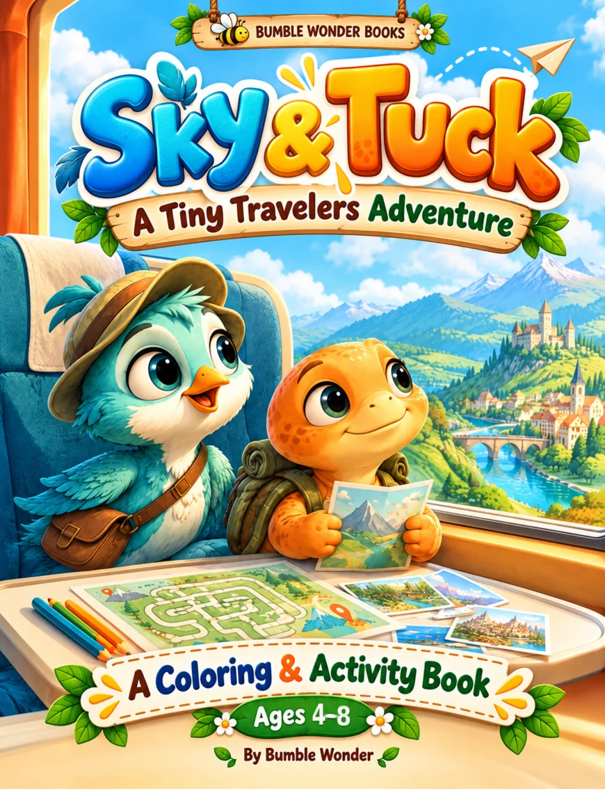 Sky & Tuck book cover featuring original characters